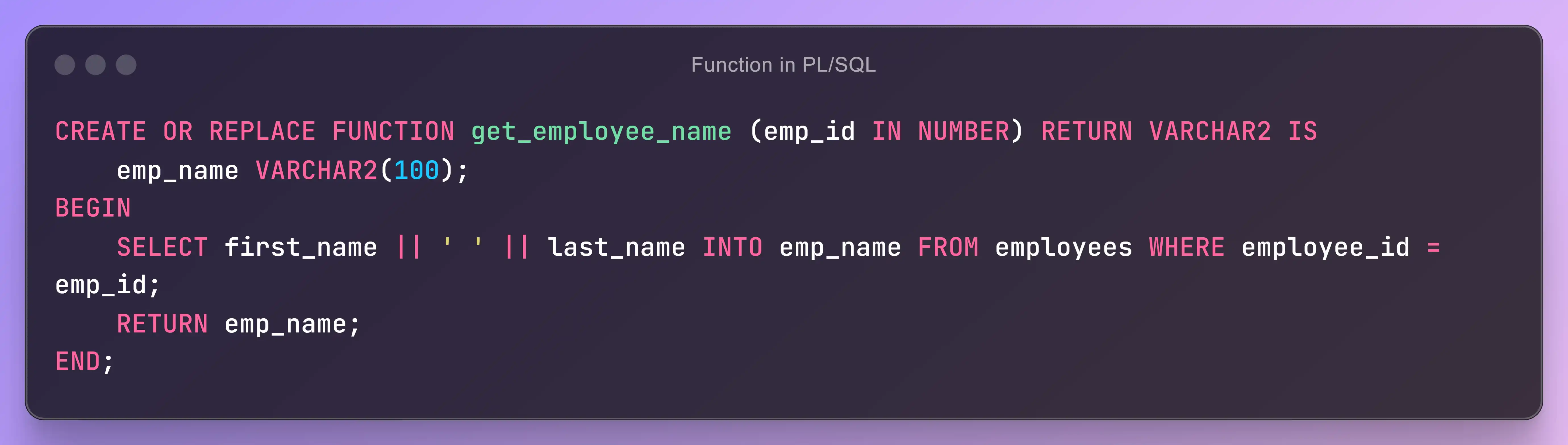 Function-in-PL_SQL Function in PL/SQL